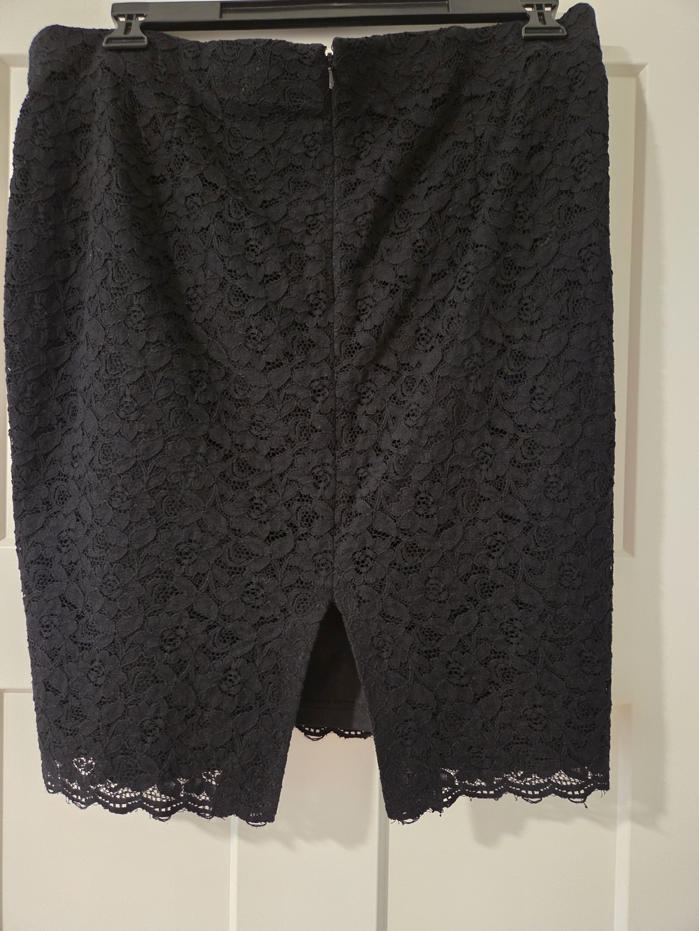 Lane Bryant Black Floral Lace Midi Skirt Size 18